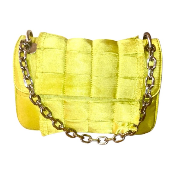 Botkier Sateen Shoulder Bag w/ Heavy Chain - Lime Green - Like New $295 MSRP - Picture 2 of 16